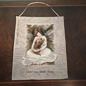 Willow Tree 'forever True, forever friends' Dog And Angel Tapestry 6580
